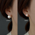 Silver Classic Faux Pearl Earrings