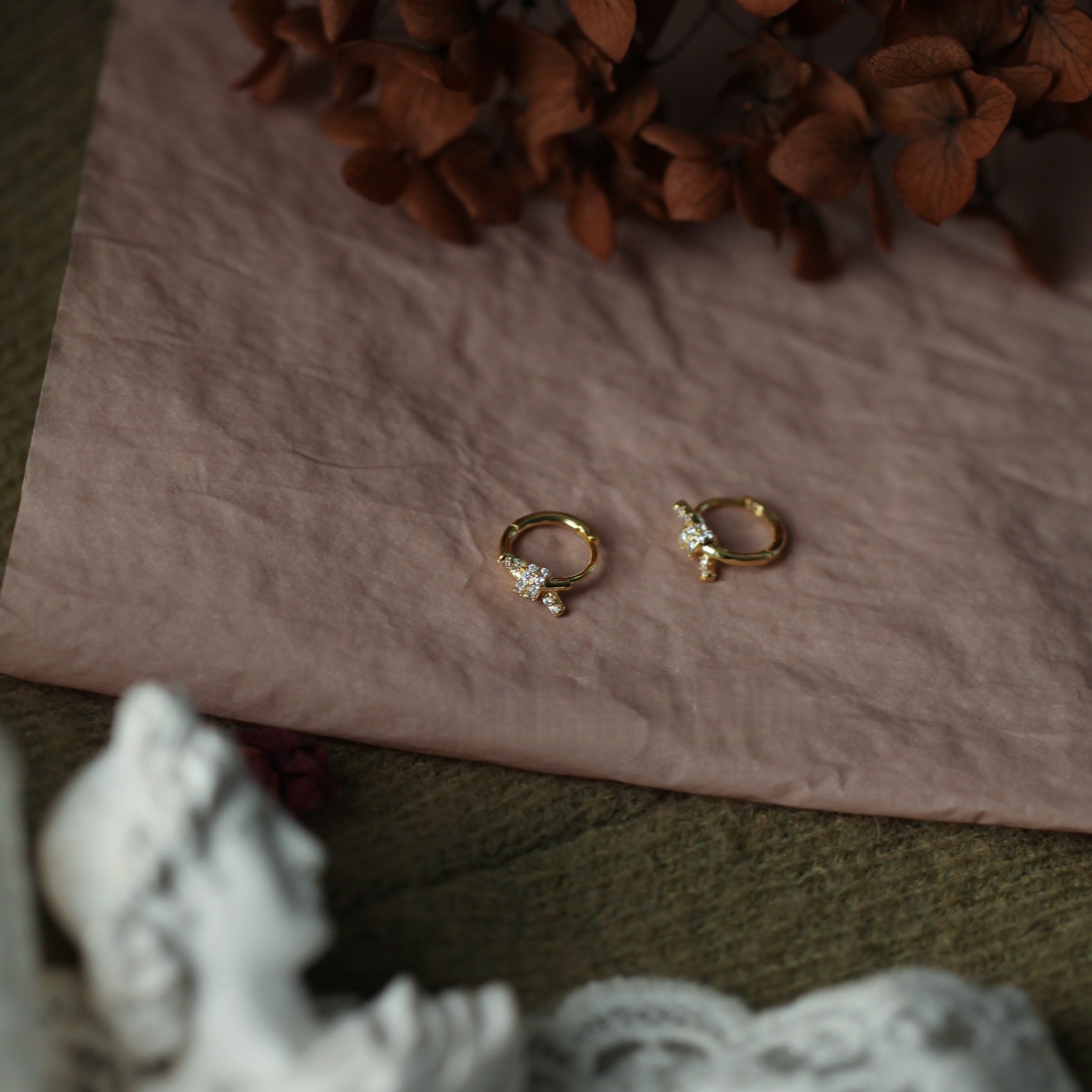 Elegant Bowknot Hoop Earrings