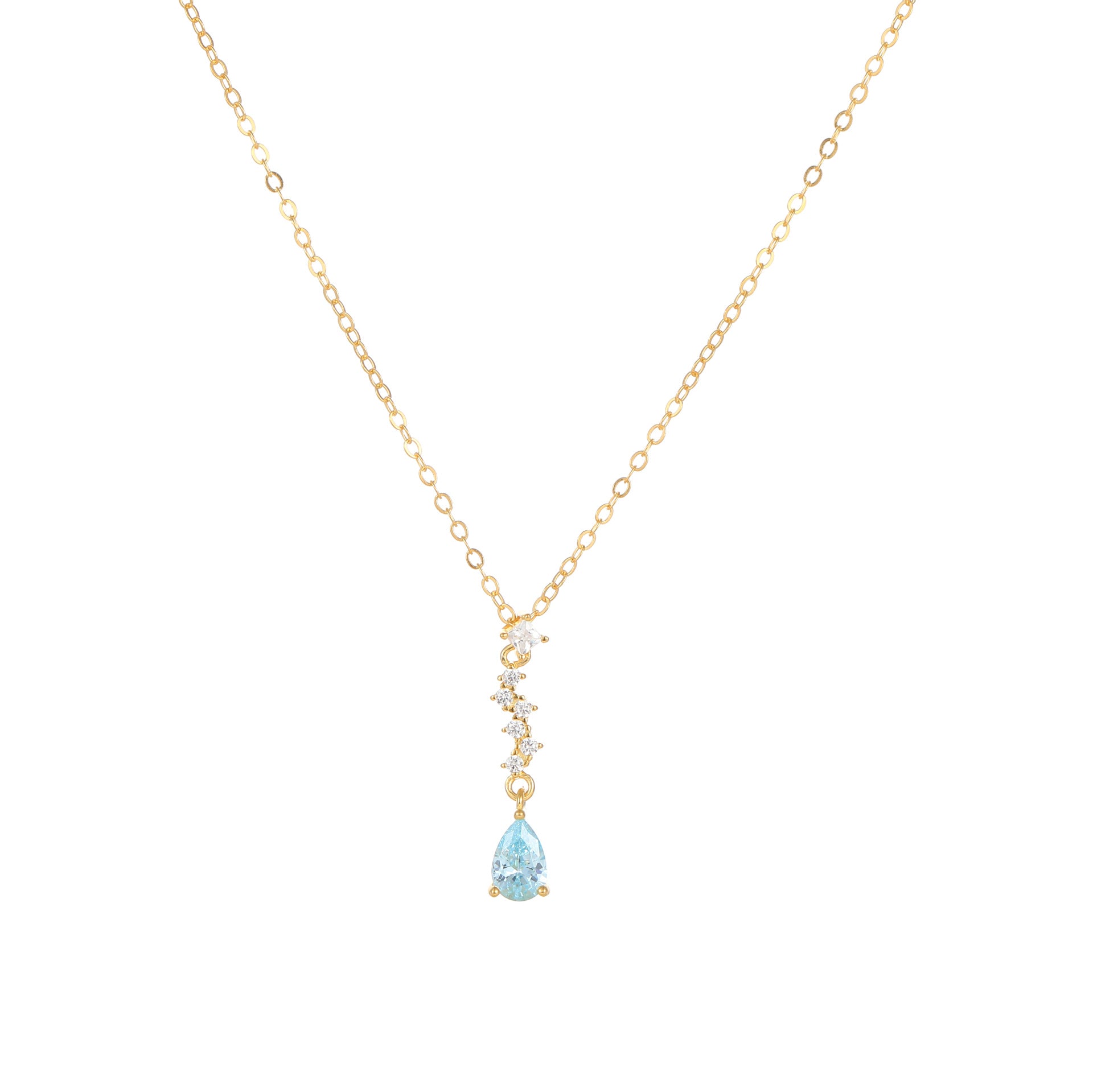 Aura Blue Stone Pendant Necklace