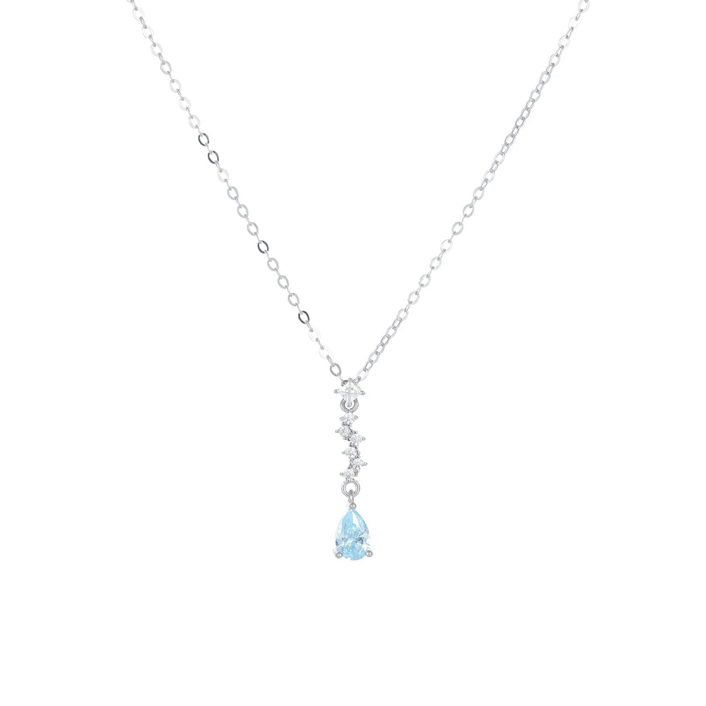 Aura Blue Stone Pendant Necklace