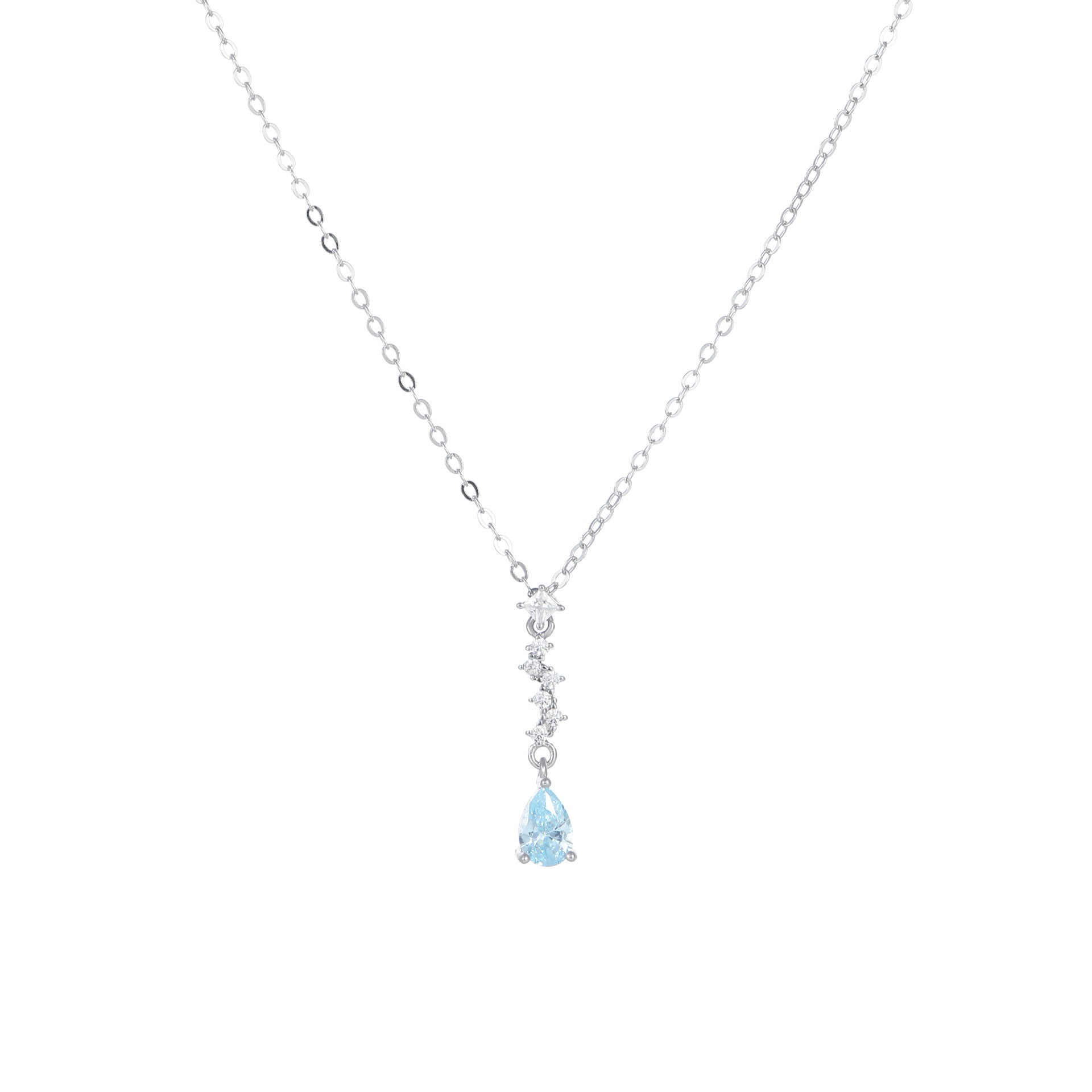 Aura Blue Stone Pendant Necklace