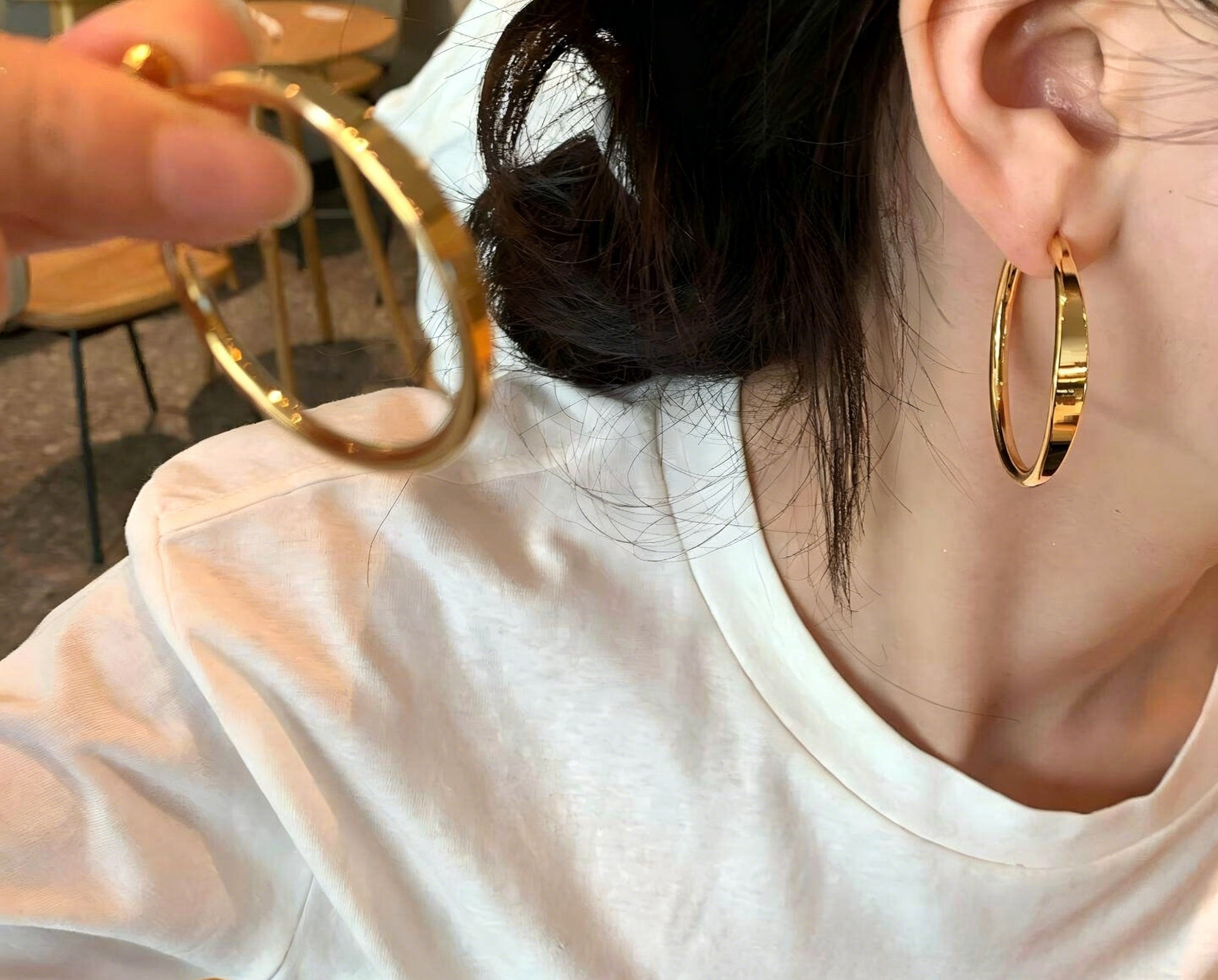 Chunky Glossy Hoop Earrings