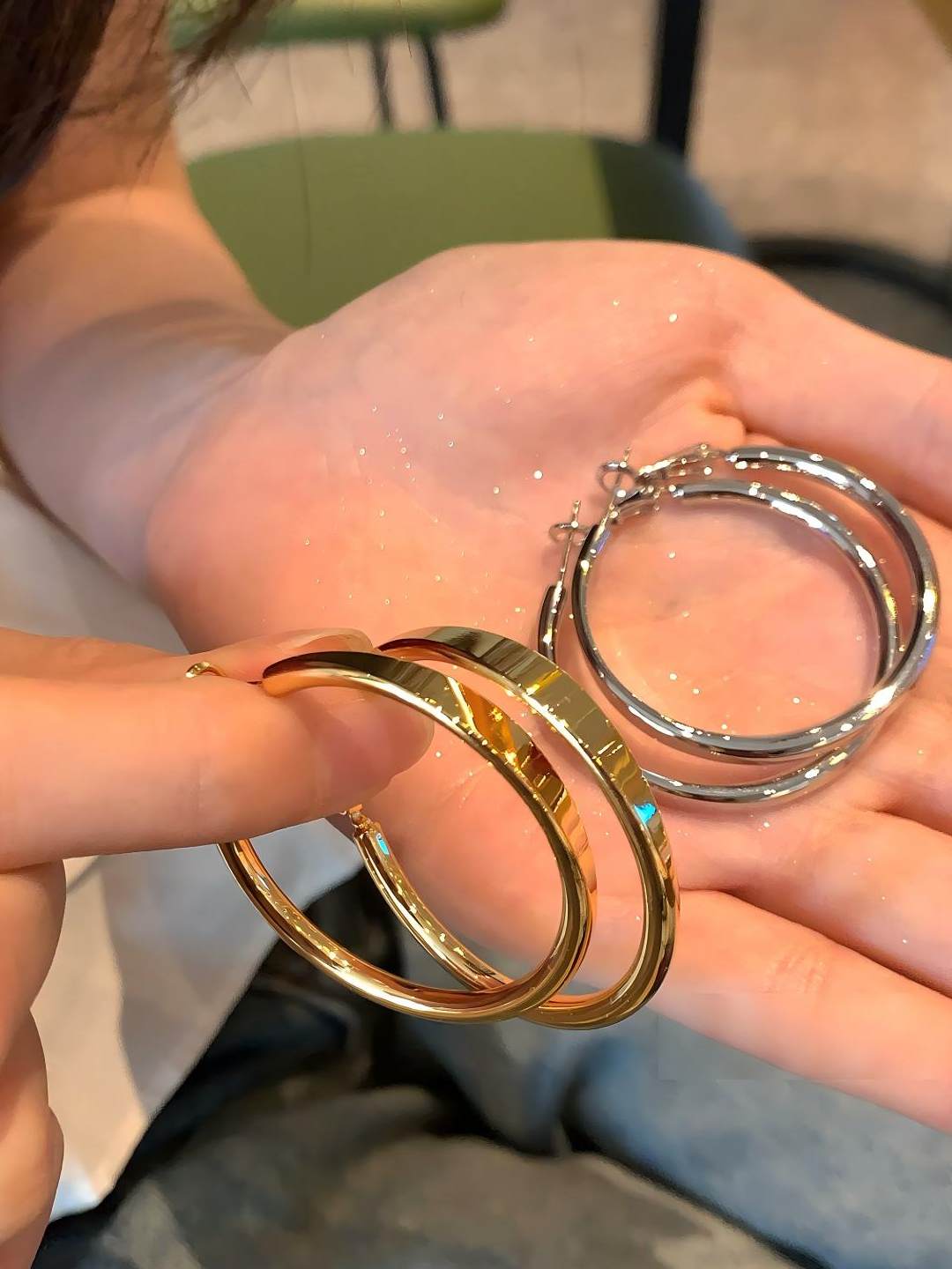 Chunky Glossy Hoop Earrings
