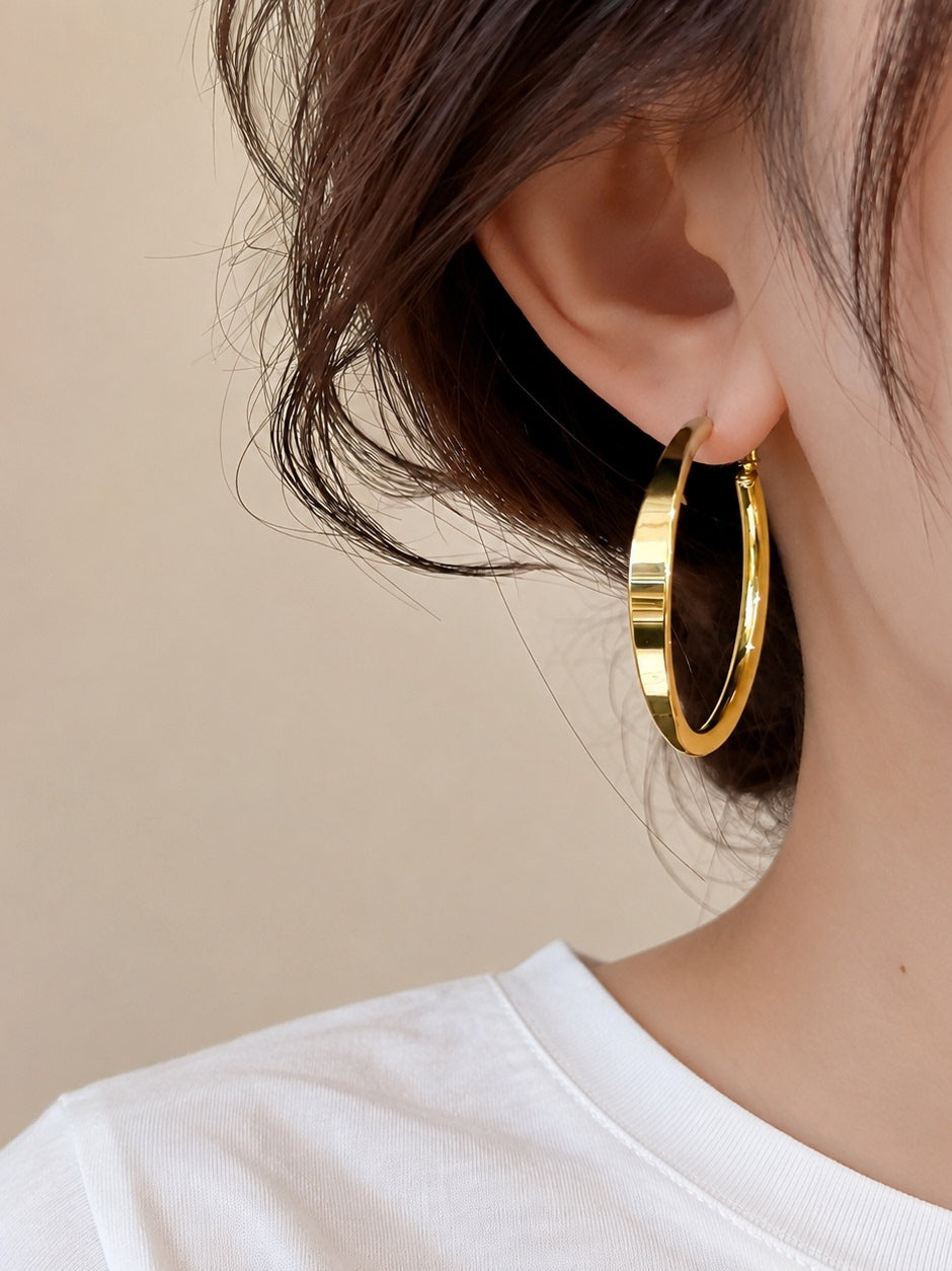 Chunky Glossy Hoop Earrings