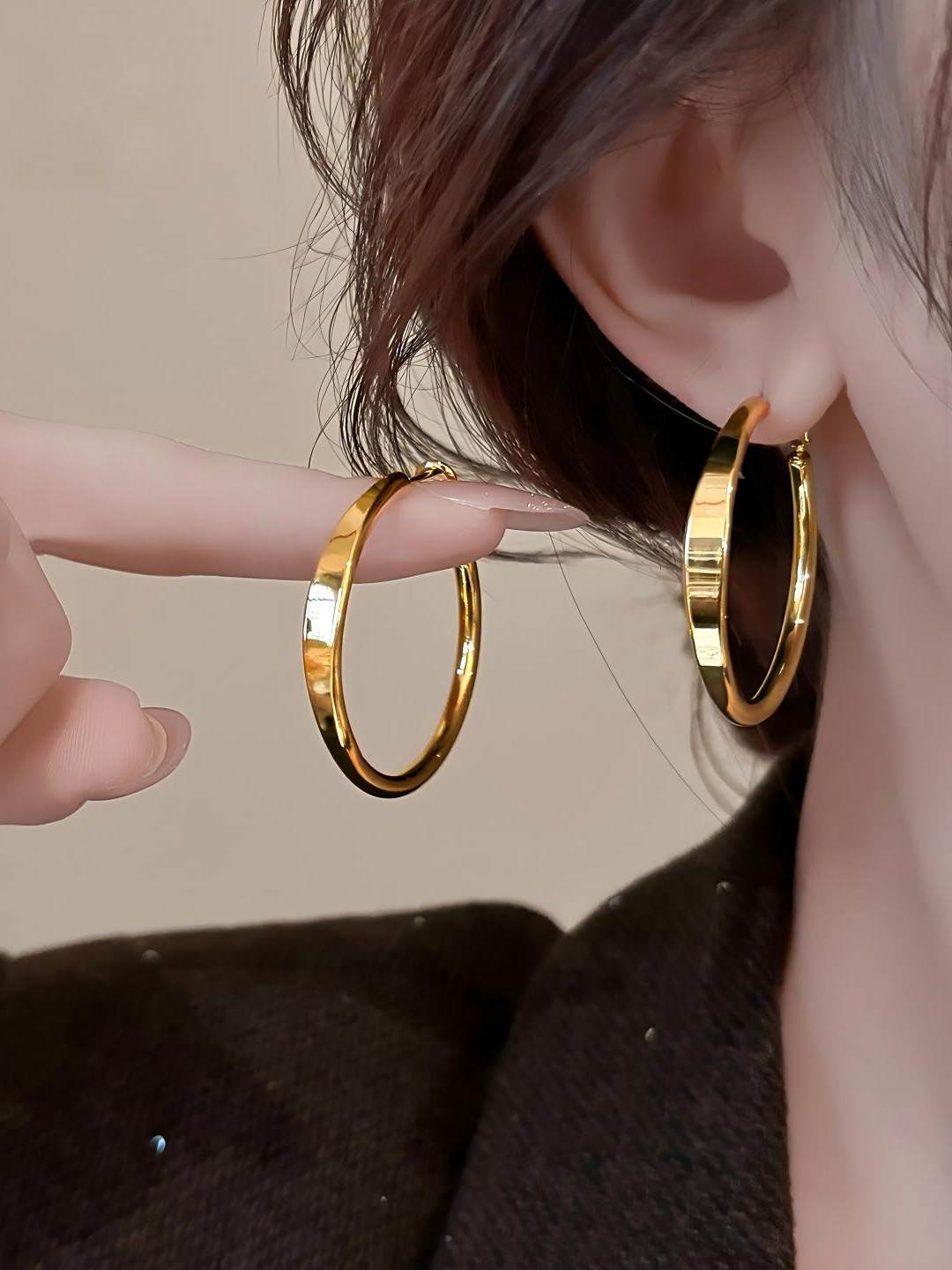 Chunky Glossy Hoop Earrings